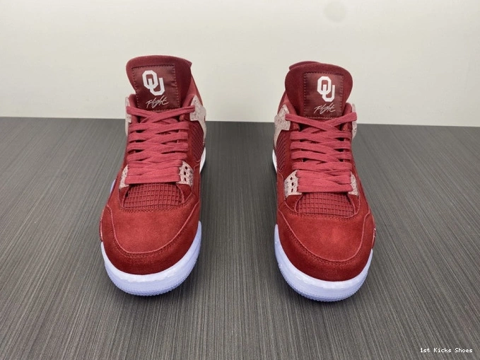 1st Kicks Retro PE Oklahoma AJ4-904282 Sooners Jordan 4 0823